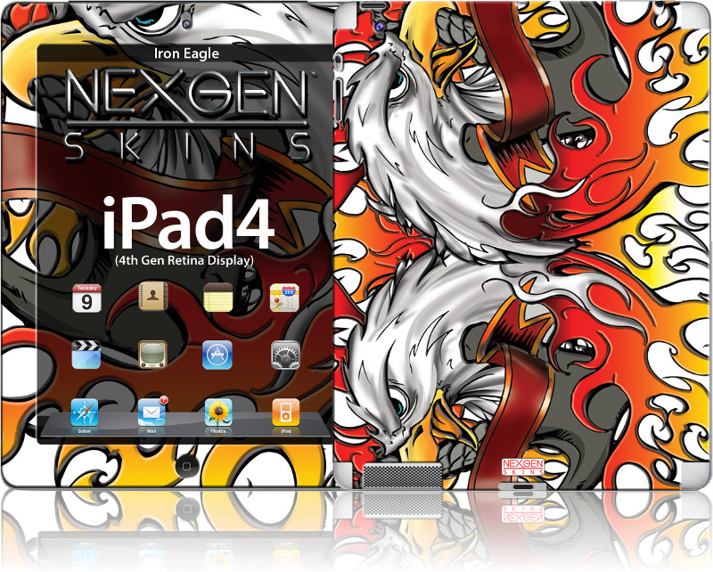 Nexgen Skins - Zestaw skórek na obudowę z efektem 3D iPad 2/3/4 (Iron Eagle 3D)