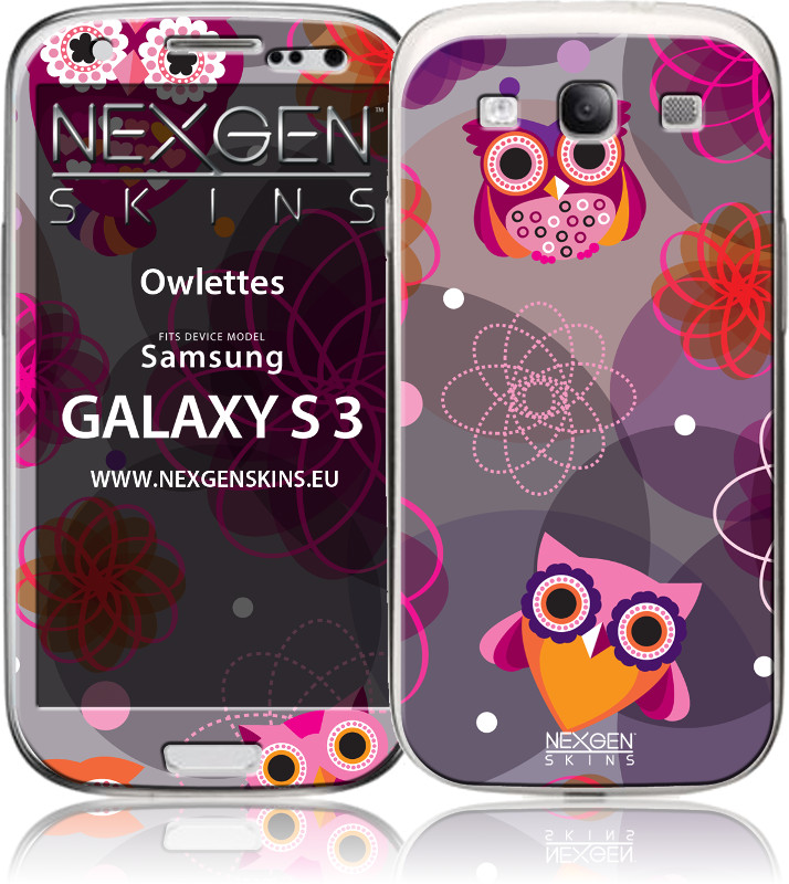 Nexgen Skins - Zestaw skórek na obudowę z efektem 3D Samsung GALAXY S III (Owlettes 3D)