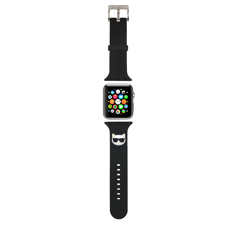 Karl Lagerfeld Silicone Choupette Head – Pasek do Apple Watch 38/40/41 mm (czarny)