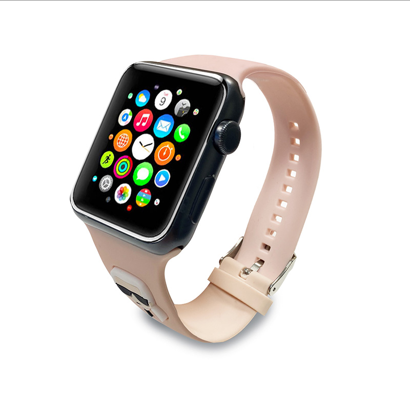 Karl Lagerfeld Silicone Karl Head – Pasek do Apple Watch 38/40/41 mm (różowy)