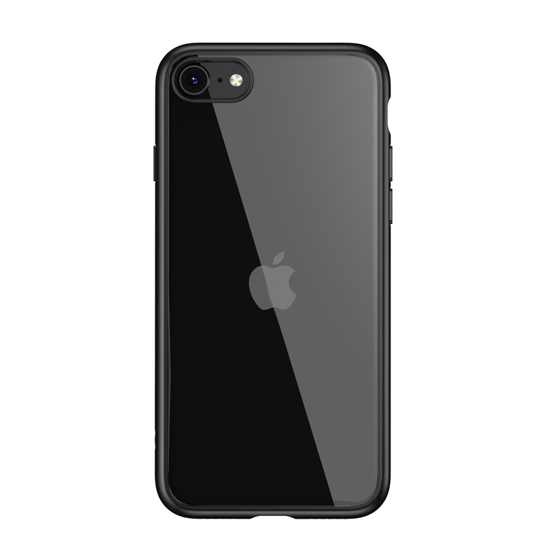 Crong Clear Cover - Etui iPhone SE (2022/2020) / 8 / 7 (czarny)