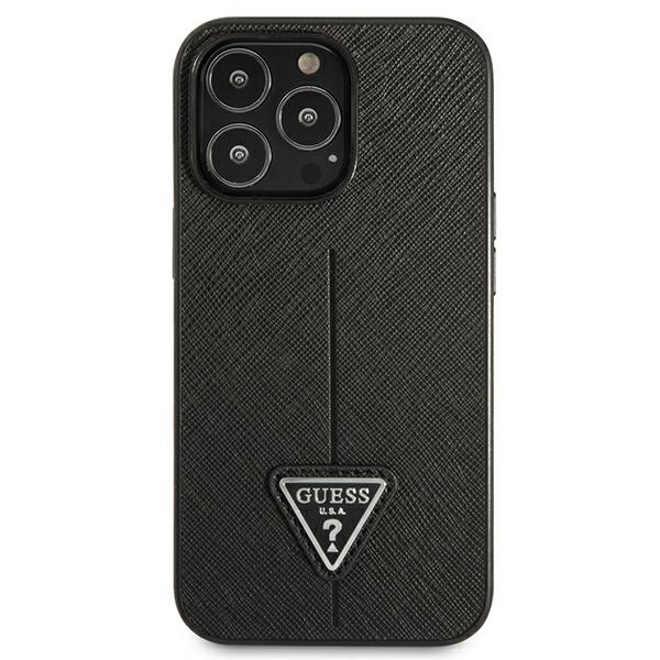 Guess Saffiano Triangle Logo Case – Etui iPhone 13 Pro Max (czarny)