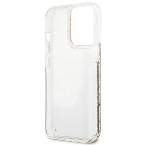 Guess Liquid Glitter Paisley - Etui iPhone 13 Pro Max (złoty)