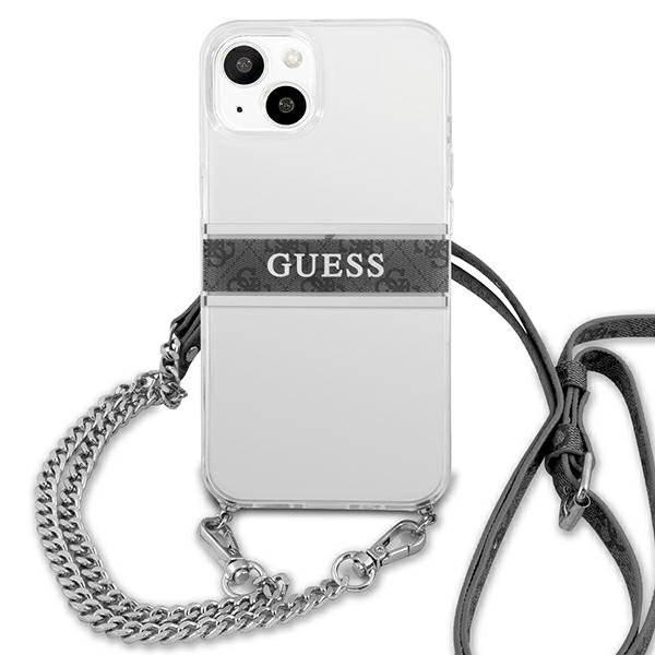 Guess 4G Silver Stripe Crossbody - Etui iPhone 13 mini
