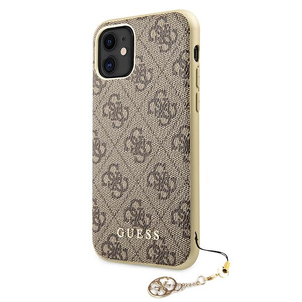 Guess 4G Charms Collection - Etui iPhone 11 (brązowy)