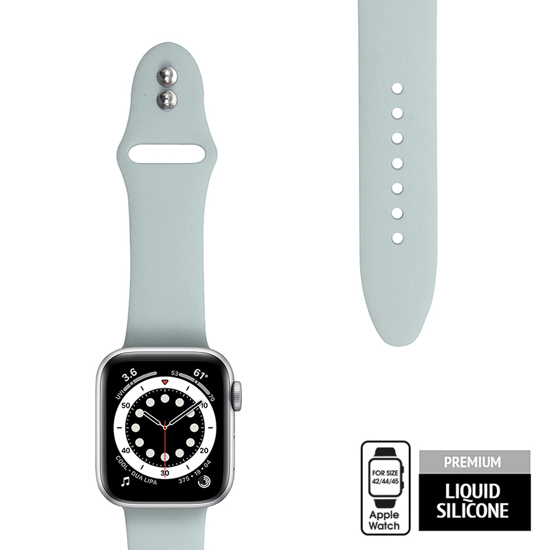 Crong Liquid - Pasek do Apple Watch 42/44/45/49 mm (miętowy)