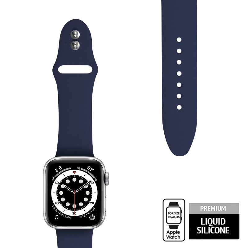 Crong Liquid - Pasek do Apple Watch 42/44/45/49 mm (granatowy)