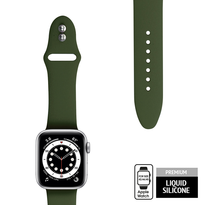 Crong Liquid - Pasek do Apple Watch 42/44/45/49 mm (zielony)