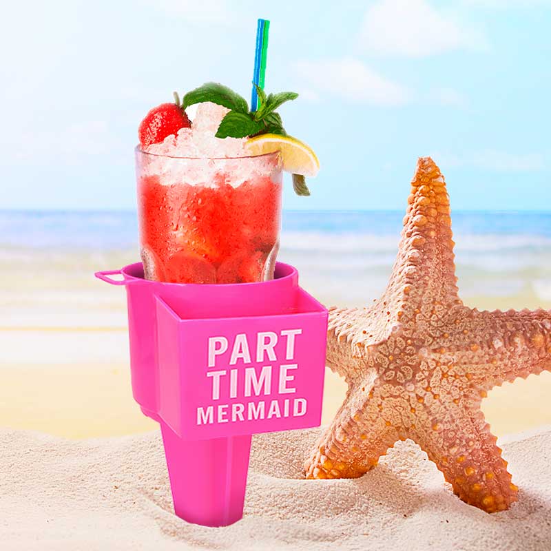 Cuisine Elegance - plażowy uchwyt stojak na napoje HIT ! (różowy)