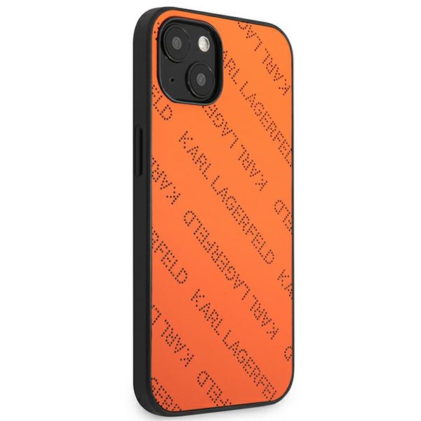 Karl Lagerfeld Perforated Allover - Etui iPhone 13 Mini (pomarańczowy)