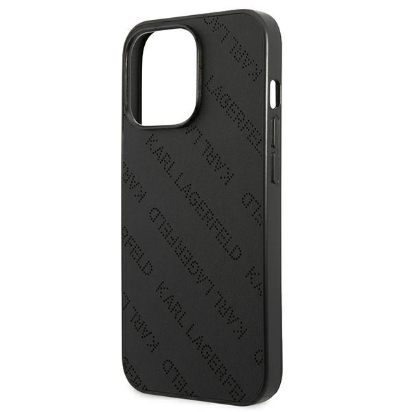 Karl Lagerfeld Perforated Allover - Etui iPhone 13 Pro (czarny)