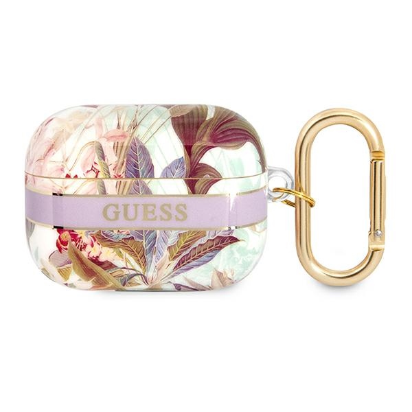 Guess Flower - Etui Airpods Pro (Purple)