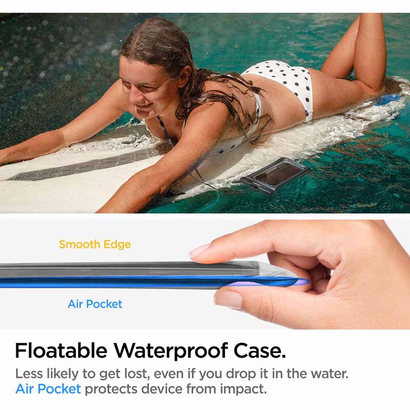 Spigen A610 Universal Waterproof Float Case - Etui do smartfonów do 6.9" (czarny)