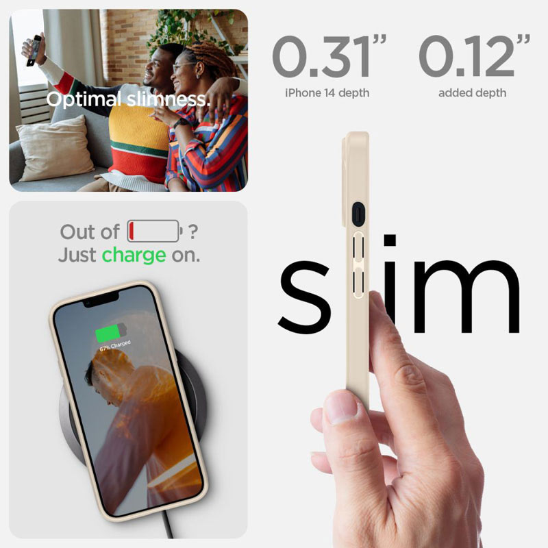 Spigen Ultra Hybrid -  Etui do iPhone 15 Plus / iPhone 14 Plus (Beżowy)
