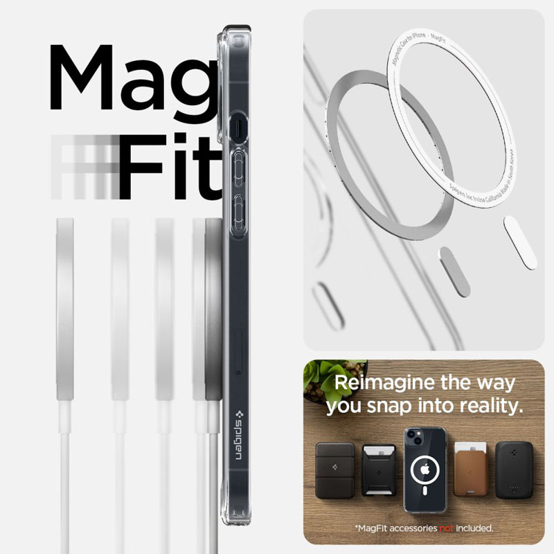 Spigen Ultra Hybrid Mag MagSafe – Etui do iPhone 15 Plus / iPhone 14 Plus (Biały)