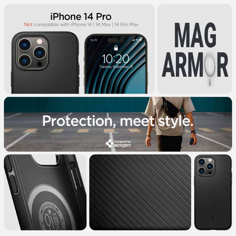 Spigen Mag Armor – Etui do iPhone 14 Pro (Czarny)