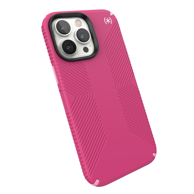 Speck Presidio2 Grip - Antypoślizgowe etui iPhone 14 Pro Max (Digitalpink / Blossompink / White)