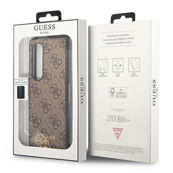 Guess 4G Charms Collection - Etui do Samsung Galaxy Z Fold 4 (brązowy)