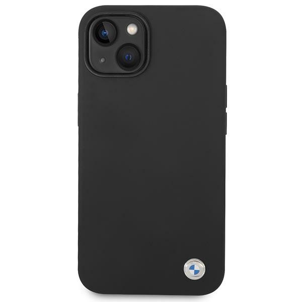 BMW Liquid Silicone Case Metal Logo – Etui iPhone 14 (Czarny)