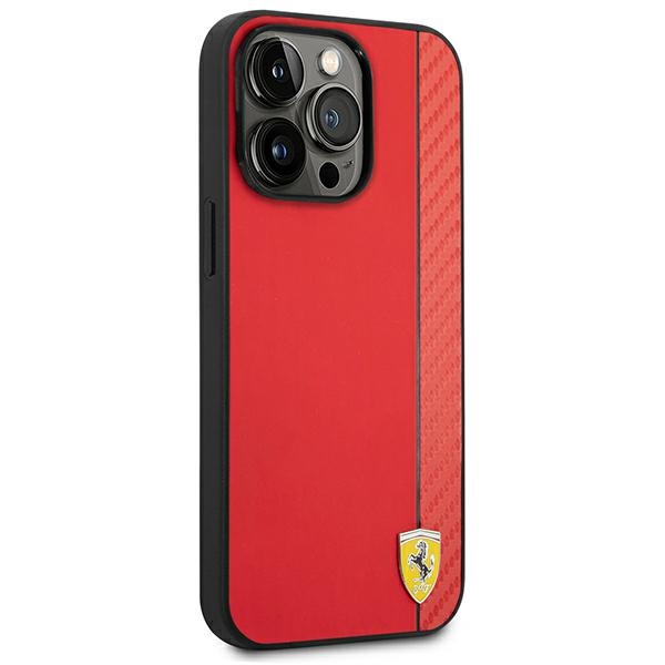 Ferrari Carbon – Etui iPhone 14 Pro Max (Czerwony)
