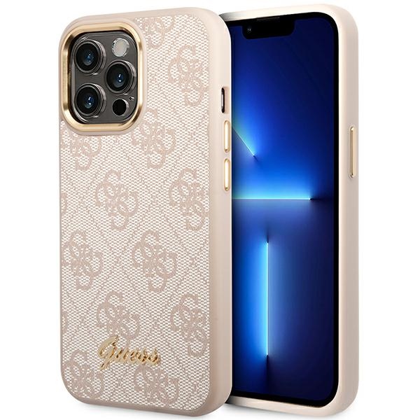 Guess 4G Metal Camera Outline Case – Etui iPhone 14 Pro (Różowy)