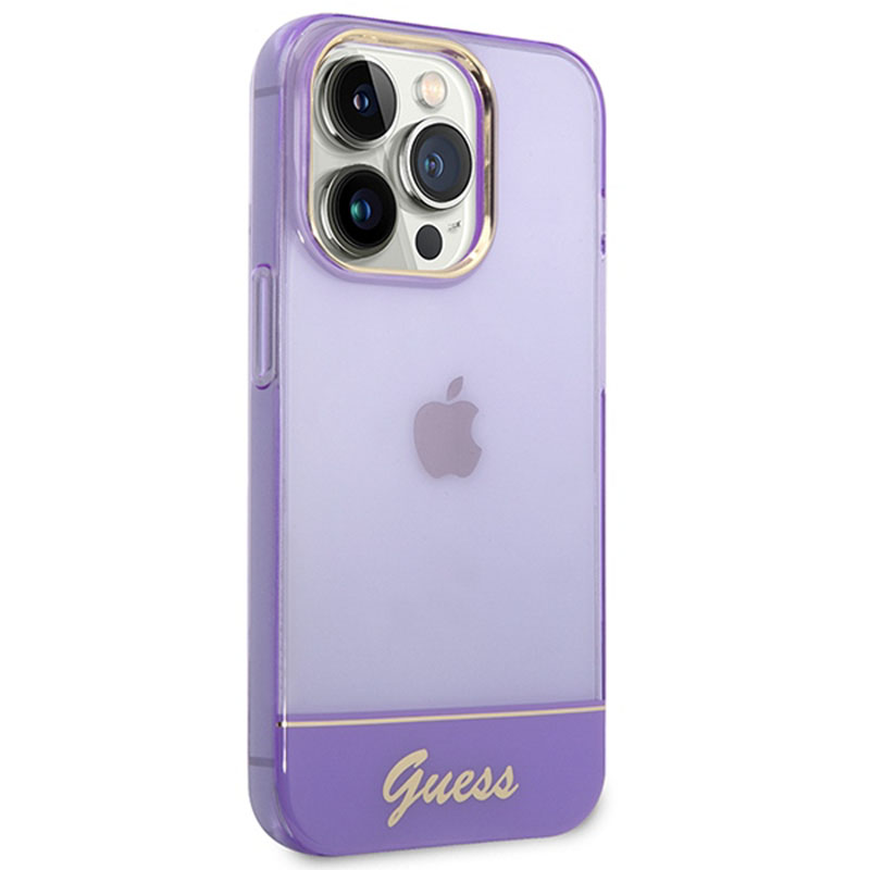 Guess Translucent - Etui iPhone 14 Pro (fioletowy)