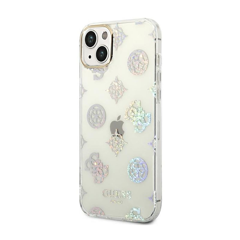 Guess Peony Glitter Case – Etui iPhone 14 Plus (Przezroczysty)