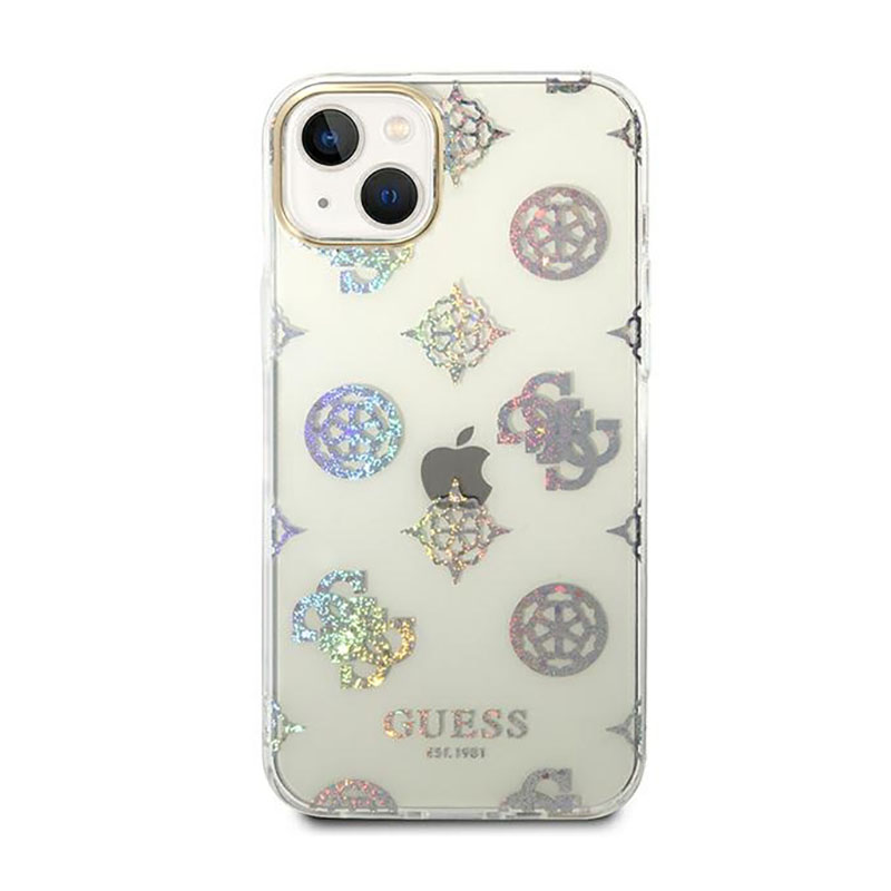 Guess Peony Glitter Case – Etui iPhone 14 Plus (Przezroczysty)
