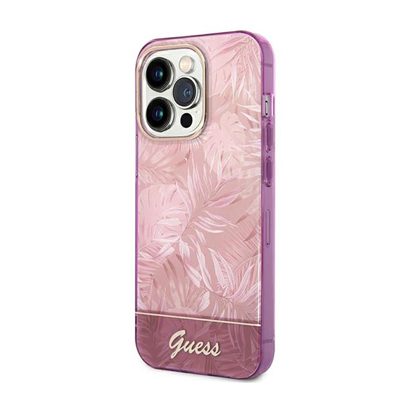 Guess Jungle Case – Etui iPhone 14 Pro Max (Różowy)