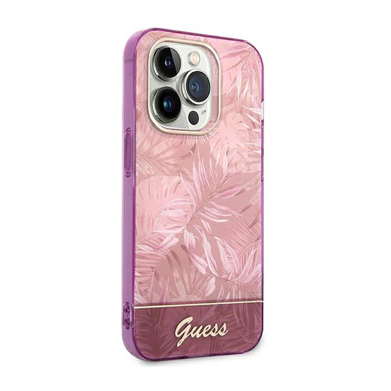 Guess Jungle Case – Etui iPhone 14 Pro Max (Różowy)
