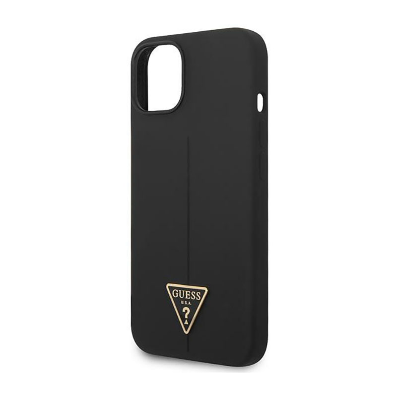 Guess Silicone Triangle Logo - Etui iPhone 14 Plus (czarny)