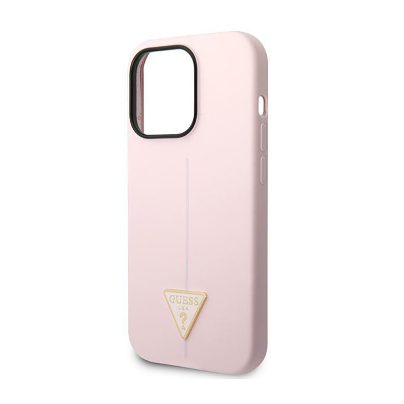 Guess Silicone Triangle Logo - Etui iPhone 14 Pro Max (fioletowy)
