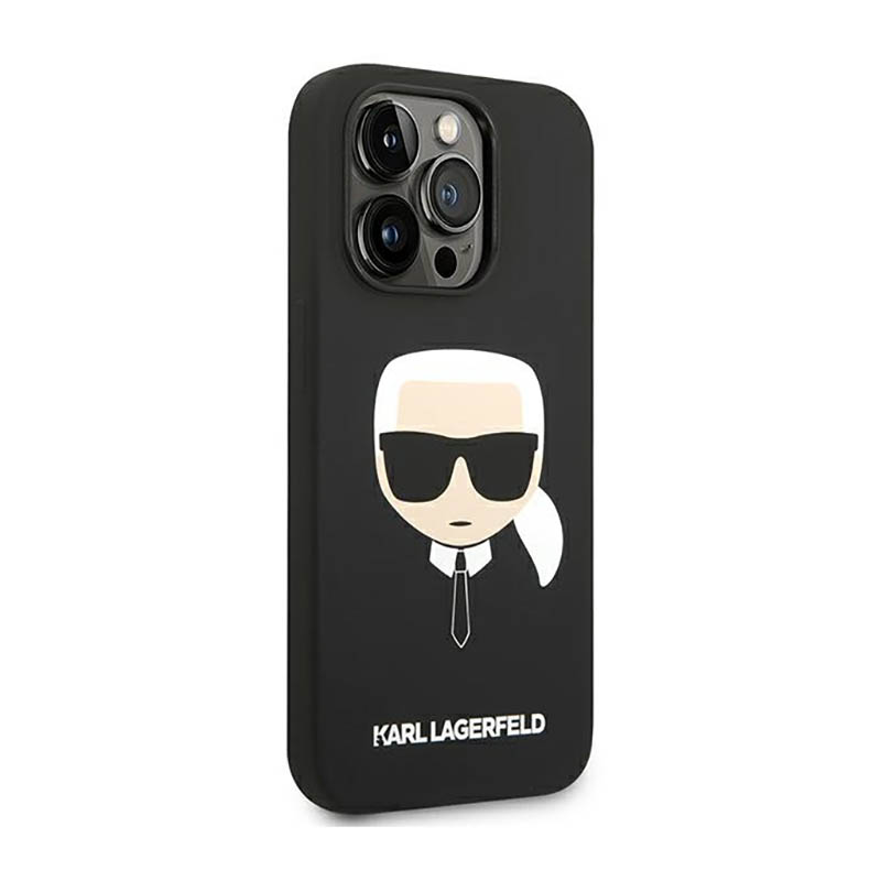 Karl Lagerfeld Silicone Ikonik Karl`s Head - Etui iPhone 14 Pro (czarny)