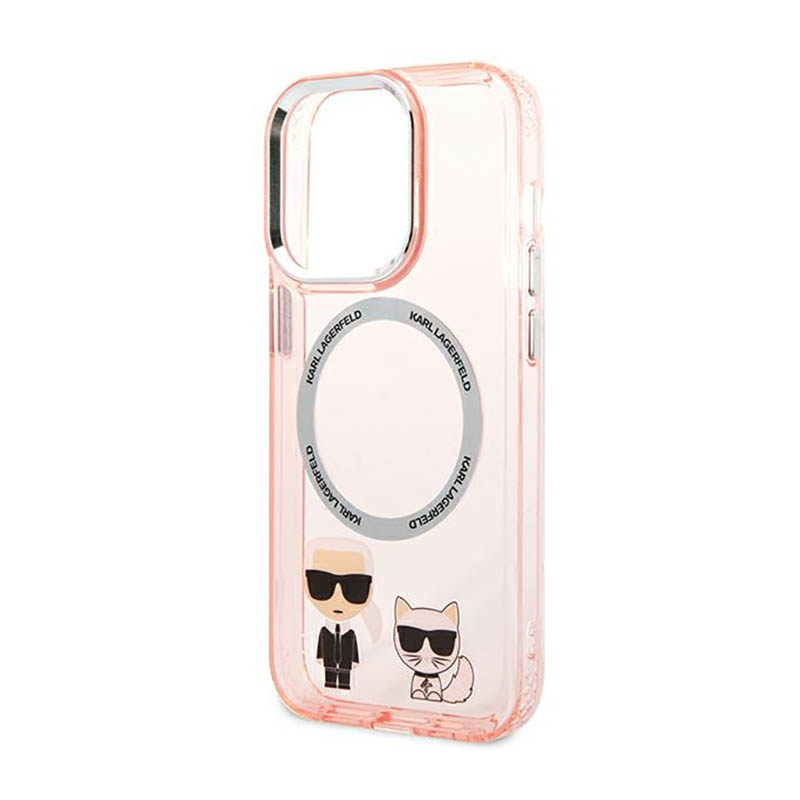 Karl Lagerfeld Karl & Choupette Aluminium MagSafe - Etui iPhone 14 Pro Max (różowy)