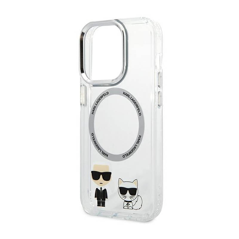 Karl Lagerfeld Karl & Choupette Aluminium MagSafe - Etui iPhone 14 Pro (przezroczysty)