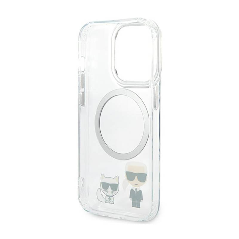 Karl Lagerfeld Karl & Choupette Aluminium MagSafe - Etui iPhone 14 Pro (przezroczysty)