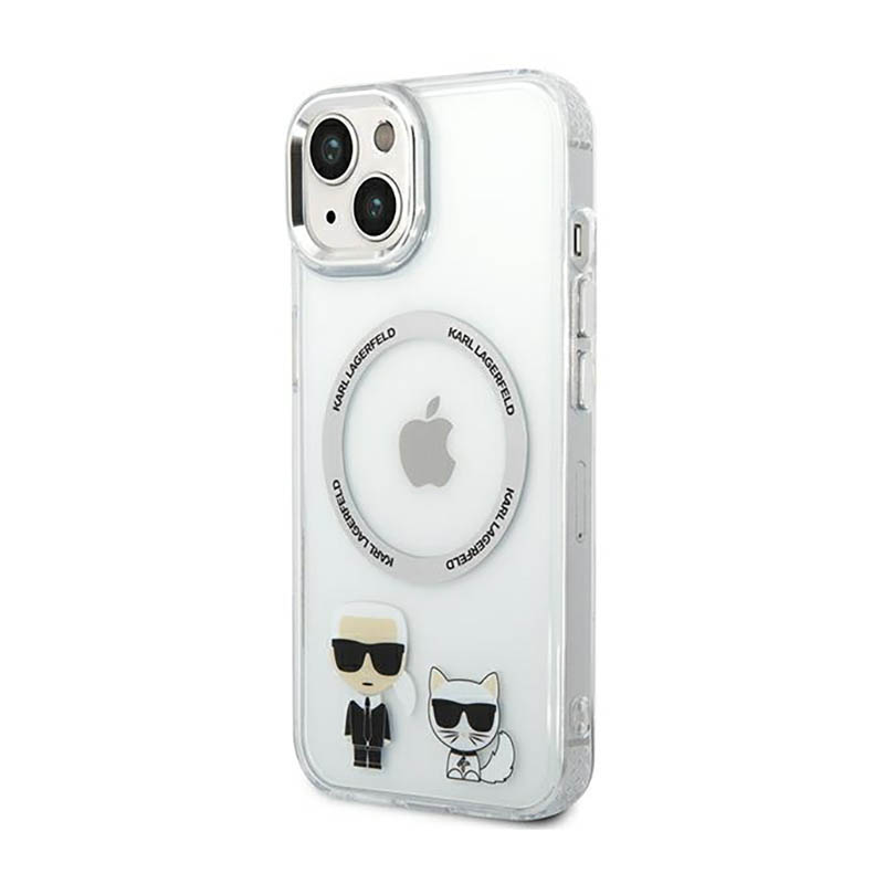 Karl Lagerfeld Karl & Choupette Aluminium MagSafe - Etui iPhone 14 (przezroczysty)