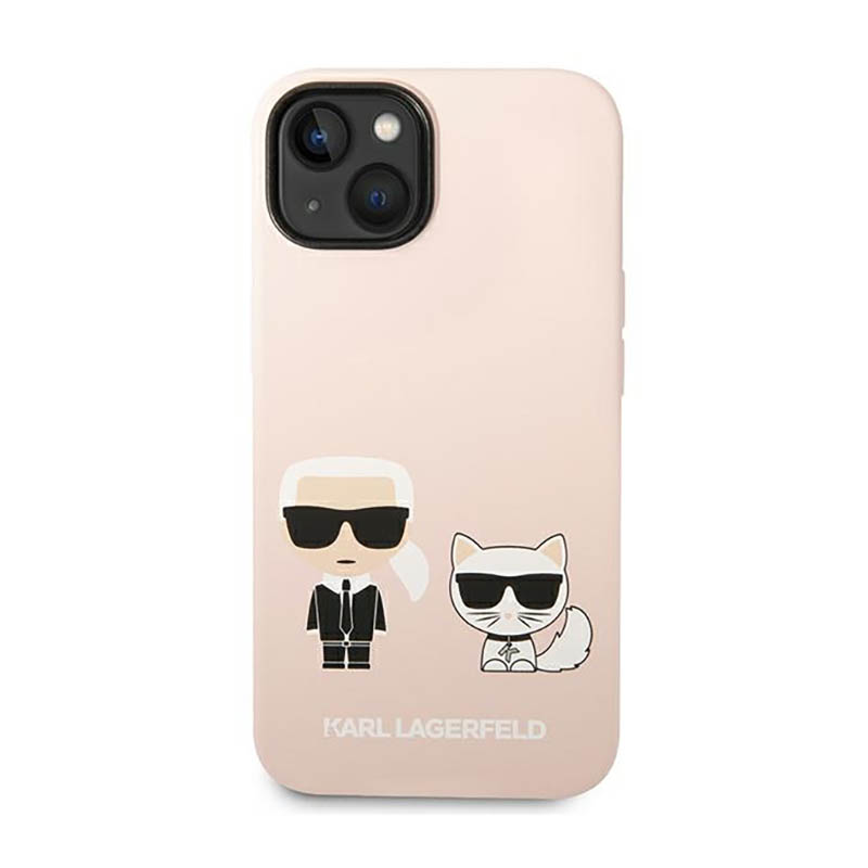 Karl Lagerfeld Liquid Silicone Karl & Choupette MagSafe - Etui iPhone 14 (różowy)