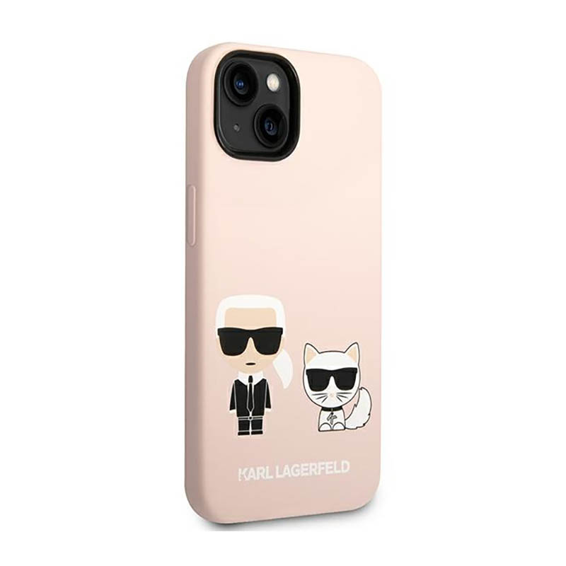 Karl Lagerfeld Liquid Silicone Karl & Choupette MagSafe - Etui iPhone 14 (różowy)