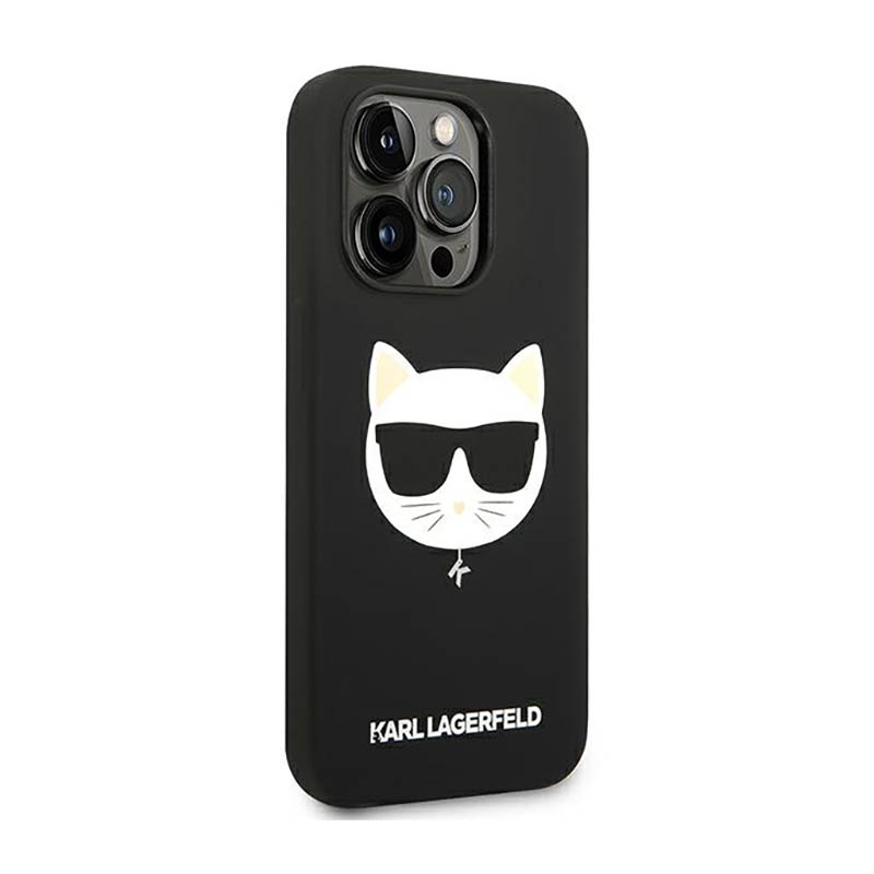Karl Lagerfeld Choupette Head MagSafe Silicone - Etui iPhone 14 Pro Max (czarny)
