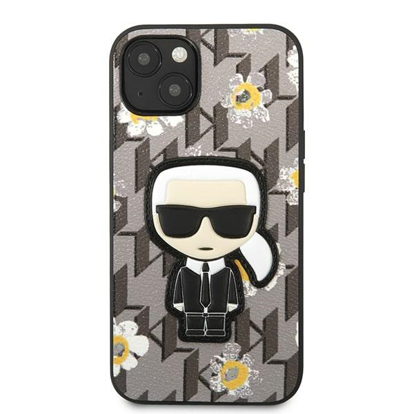 Karl Lagerfeld Iconic Karl Flower - Etui iPhone 13 (szary)