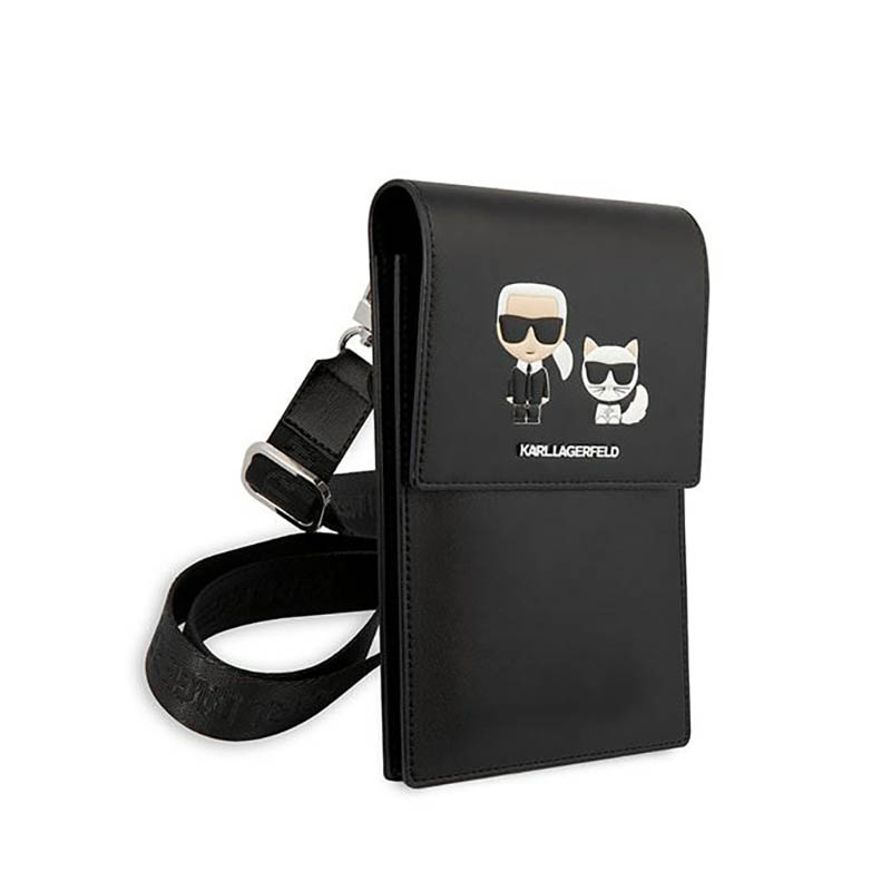 Karl Lagerfeld Karl+Choupette Embossed Wallet Phone Bag - Torba na smartfona i akcesoria (czarny)