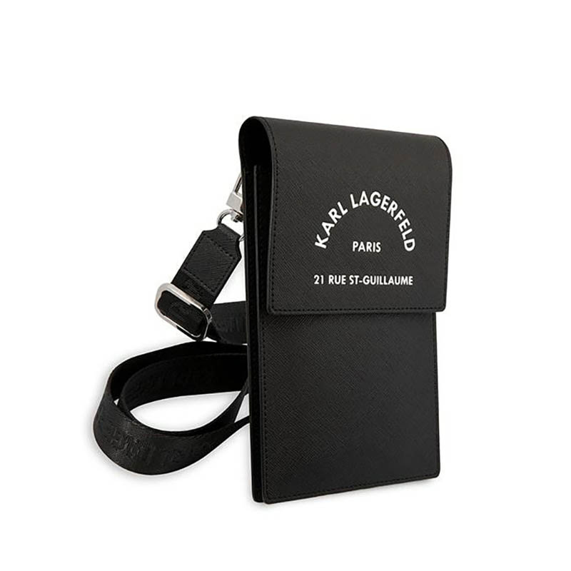 Karl Lagerfeld Embossed RSG Wallet Phone Bag - Torba na smartfona i akcesoria (czarny)