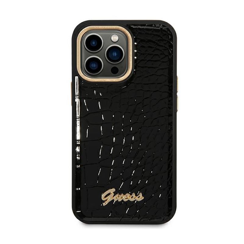 Guess Croco Collection – Etui iPhone 14 Pro (czarny)