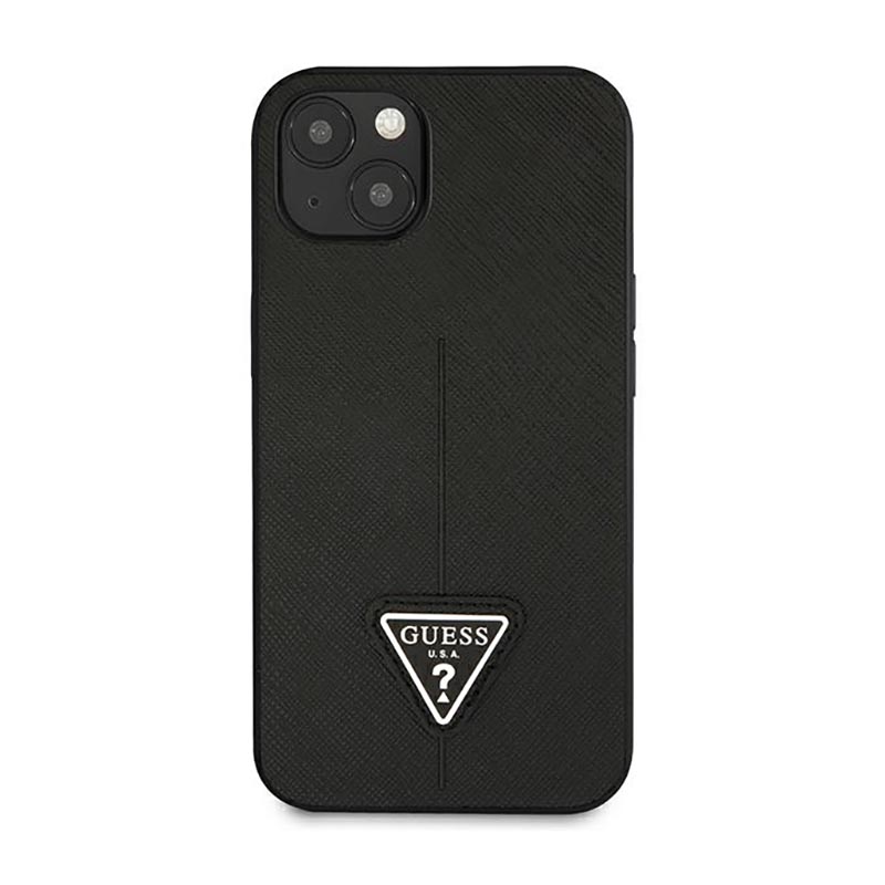 Guess Saffiano Triangle Logo Case – Etui iPhone 14 Plus (czarny)