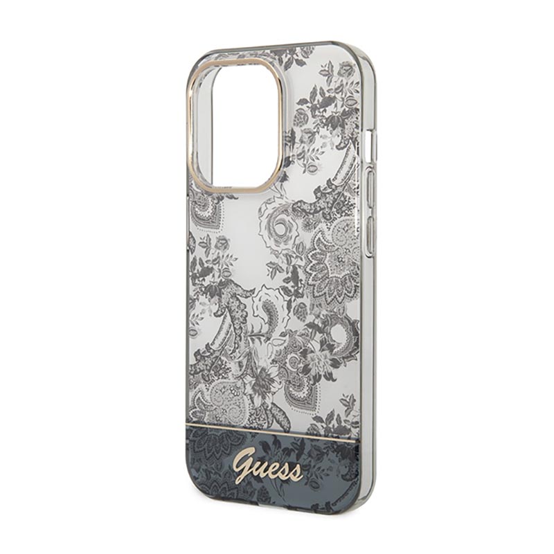 Guess Porcelain Collection - Etui iPhone 14 Pro (szary)
