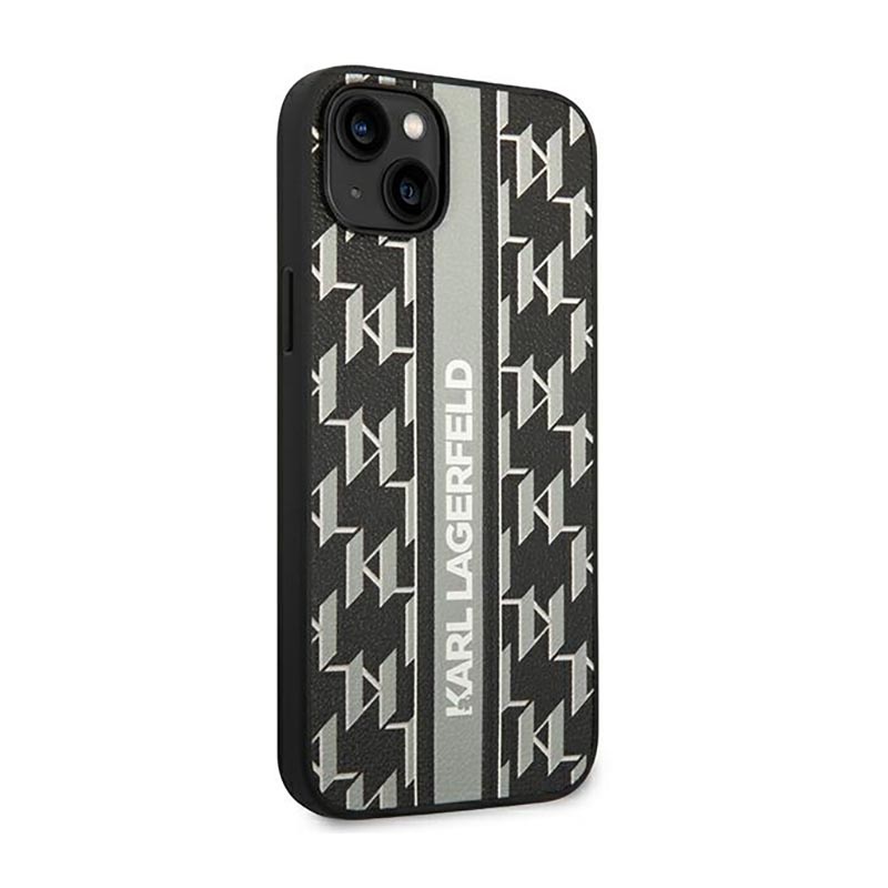 Karl Lagerfeld Monogram Stripe - Etui iPhone 14 Plus (szary)