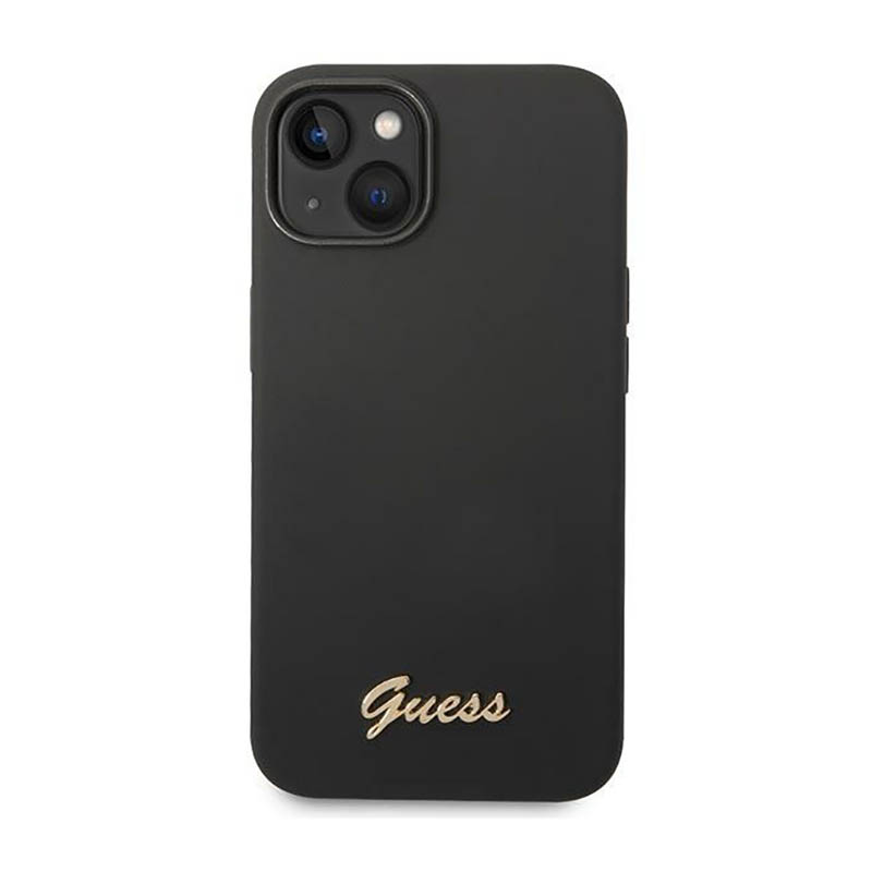 Guess Silicone Vintage - Etui iPhone 14 (czarny)
