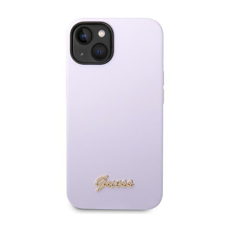 Guess Silicone Vintage - Etui iPhone 14 Plus (fioletowy)