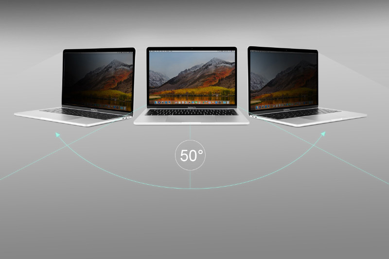 Moshi Umbra - Folia ochronna na ekran MacBook Pro 16" (M1, 2021) z filtrem prywatyzującym (czarna ramka)